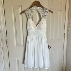 LIKE NEW White Sparkling Cocktail Dress